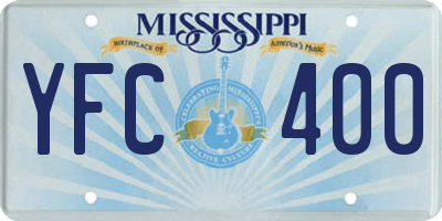 MS license plate YFC400
