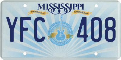MS license plate YFC408