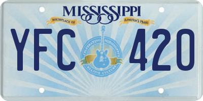 MS license plate YFC420