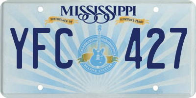 MS license plate YFC427