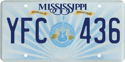 MS license plate YFC436