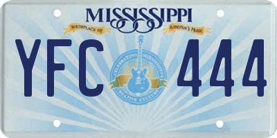 MS license plate YFC444