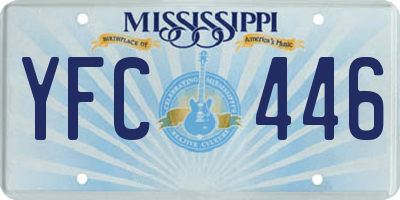 MS license plate YFC446
