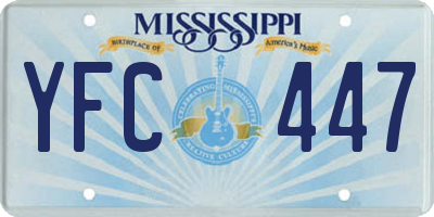 MS license plate YFC447