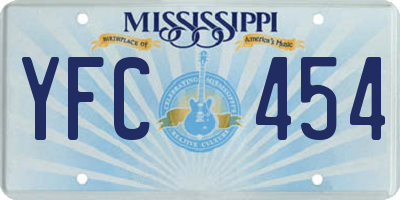 MS license plate YFC454