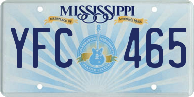 MS license plate YFC465