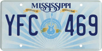 MS license plate YFC469
