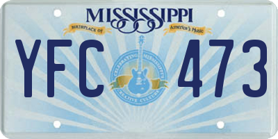 MS license plate YFC473