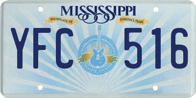 MS license plate YFC516