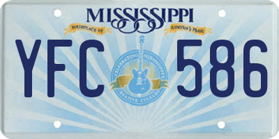 MS license plate YFC586