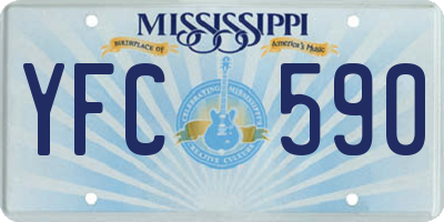 MS license plate YFC590