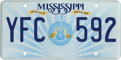 MS license plate YFC592