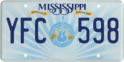 MS license plate YFC598