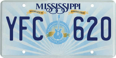 MS license plate YFC620