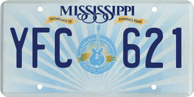 MS license plate YFC621