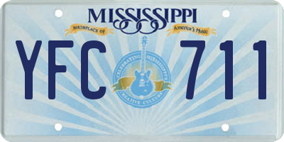 MS license plate YFC711