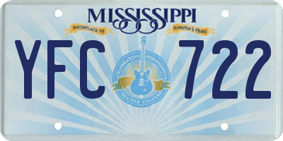 MS license plate YFC722