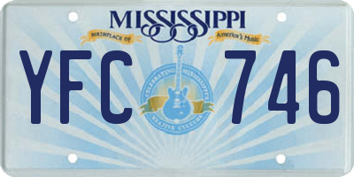MS license plate YFC746
