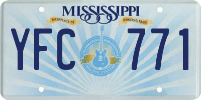 MS license plate YFC771