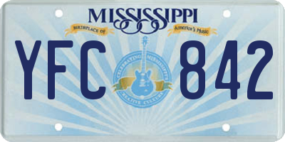 MS license plate YFC842