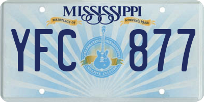 MS license plate YFC877