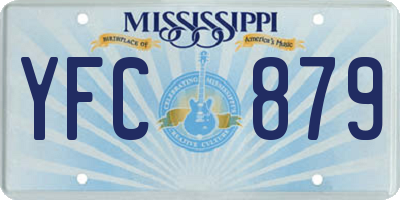 MS license plate YFC879