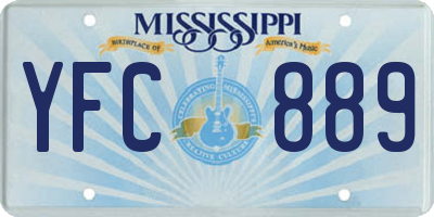 MS license plate YFC889