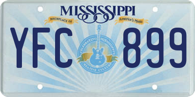MS license plate YFC899