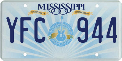 MS license plate YFC944