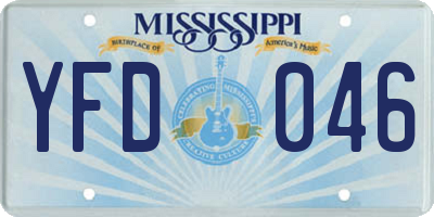 MS license plate YFD046