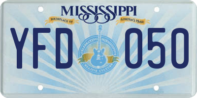 MS license plate YFD050