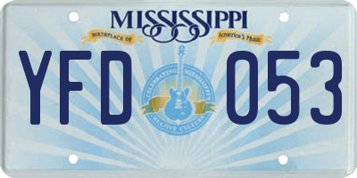 MS license plate YFD053