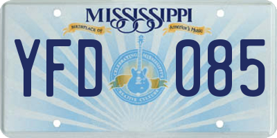 MS license plate YFD085