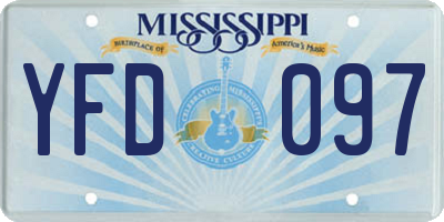 MS license plate YFD097
