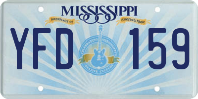 MS license plate YFD159