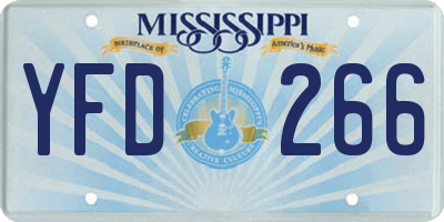 MS license plate YFD266