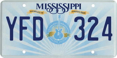 MS license plate YFD324