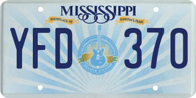 MS license plate YFD370