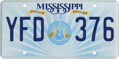 MS license plate YFD376