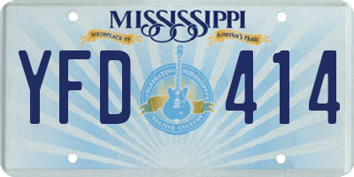 MS license plate YFD414