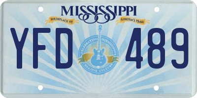 MS license plate YFD489