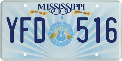 MS license plate YFD516