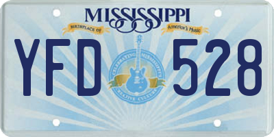 MS license plate YFD528