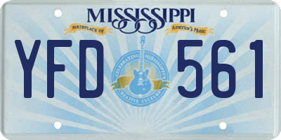 MS license plate YFD561