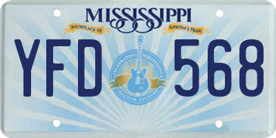 MS license plate YFD568