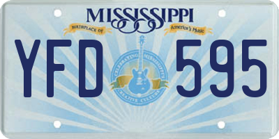 MS license plate YFD595