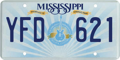 MS license plate YFD621