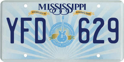 MS license plate YFD629