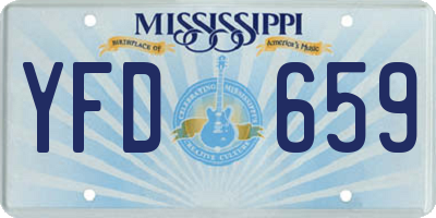 MS license plate YFD659