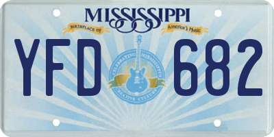 MS license plate YFD682